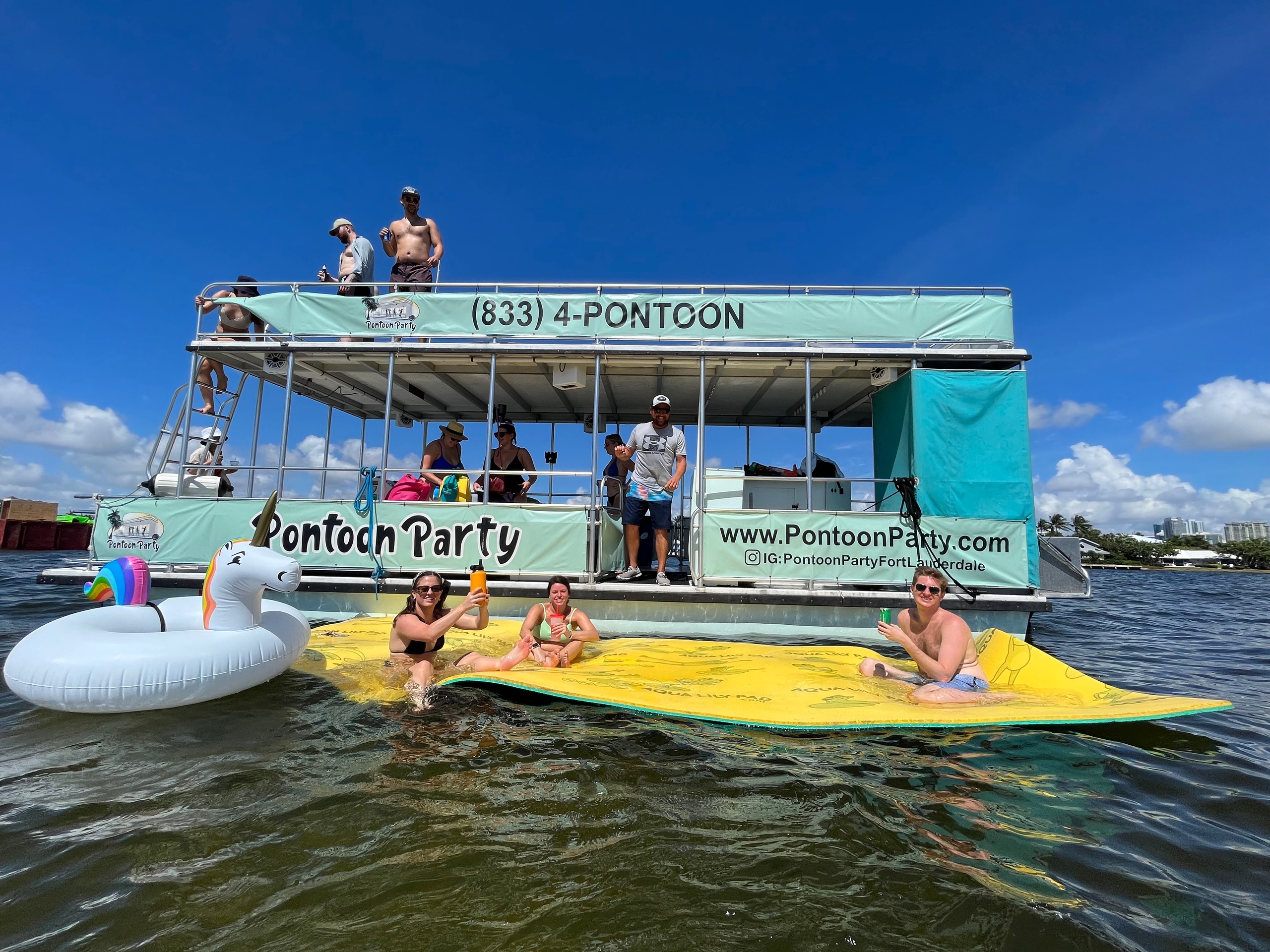 Thumbnail image for Double Decker Pontoon Party in Fort Lauderdale: BYOB, Bluetooth Sound, Waterslide