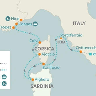 tourhub | Riviera Travel | The French Riviera and Corsica: From Rome to Nice via Sardinia & Corsica - Star Flyer 