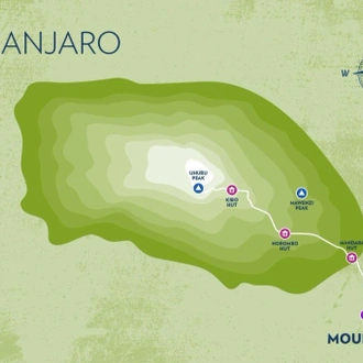 tourhub | Kilimanjaro Habitat Safaris | 6 Days Kilimanjaro Climb Marangu Route | Tour Map