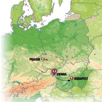 tourhub | Europamundo | Vienna and Budapest | Tour Map