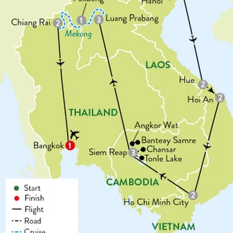 tourhub | Travelsphere | A Journey through Southeast Asia | Tour Map