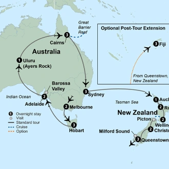 tourhub | Collette | The Complete South Pacific  | Tour Map