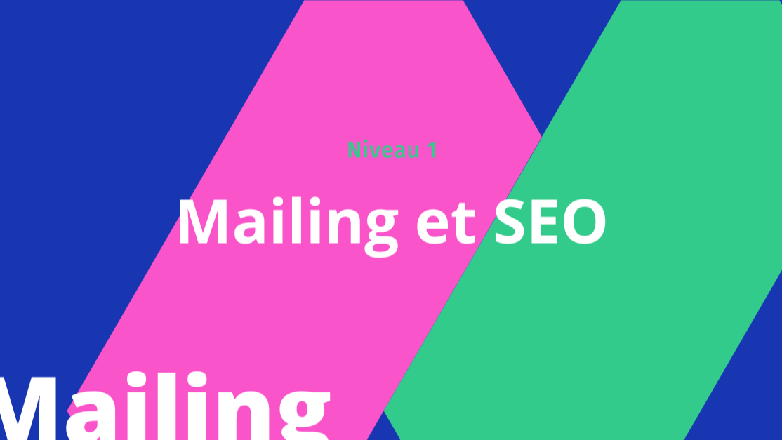 Représentation de la formation : Emailing et SEO