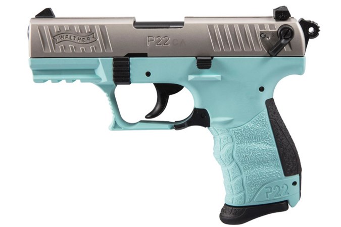 Walther P22 22LR Nickel/Angel Blue CA COMP-img-0