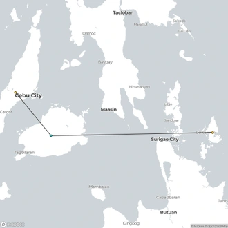 tourhub | TruTravels | Philippines Siargao Adventure | Tour Map