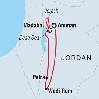 tourhub | Intrepid Travel | Jordan: Women's Expedition  | Tour Map