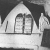 Synagogue at Ifrane d’Anti-Atlas, Interior, Ten Commandments Over Arc (Oufrane, Morocco, 1954)