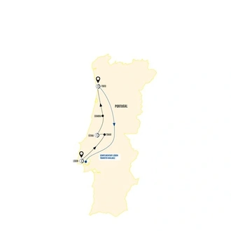 tourhub | Costsaver | Picturesque Portugal End Porto | Tour Map