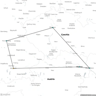 tourhub | Expat Explore Travel | Taste Of Eastern Europe (2025 Departures) | Tour Map