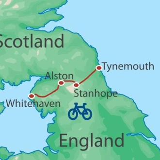tourhub | Walkers' Britain | The Cyclist's Coast to Coast | Tour Map