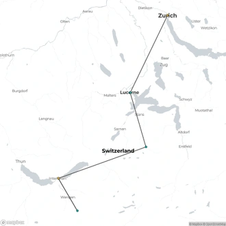 tourhub | Omega Tours | An Introduction to Switzerland | Tour Map