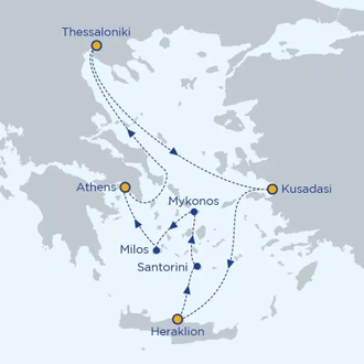 tourhub | Celestyal Cruises | Idyllic Aegean, 7 Nights Cruise | Tour Map