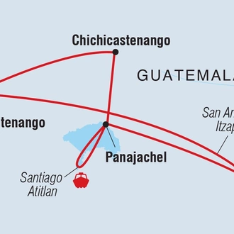 tourhub | Intrepid Travel | Heart of Guatemala | Tour Map