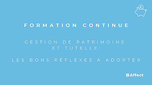 Représentation de la formation : GESTION DE PATRIMOINE ET TUTELLE : LES BONS REFLEXES A ADOPTER  24 Avril 2024