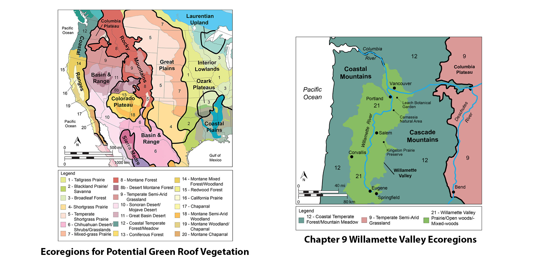 Ecoregions for Green Roofs
