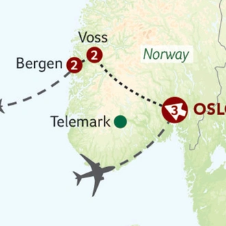 tourhub | Saga Holidays | Captivating Norway | Tour Map