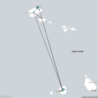 tourhub | The Natural Adventure | Cape Verde Island-hopping | Tour Map