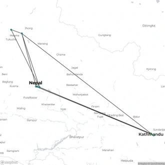 tourhub | Alchemy Travels | Iconic Muktinath & Lower Mustang Tour | Tour Map