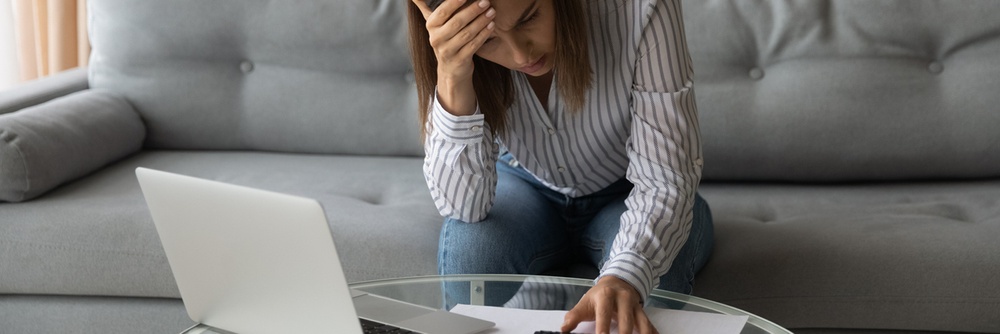 Woman looking concerned