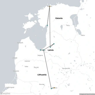 tourhub | Click Tours | Absolute Baltic - 8 Days | Tour Map