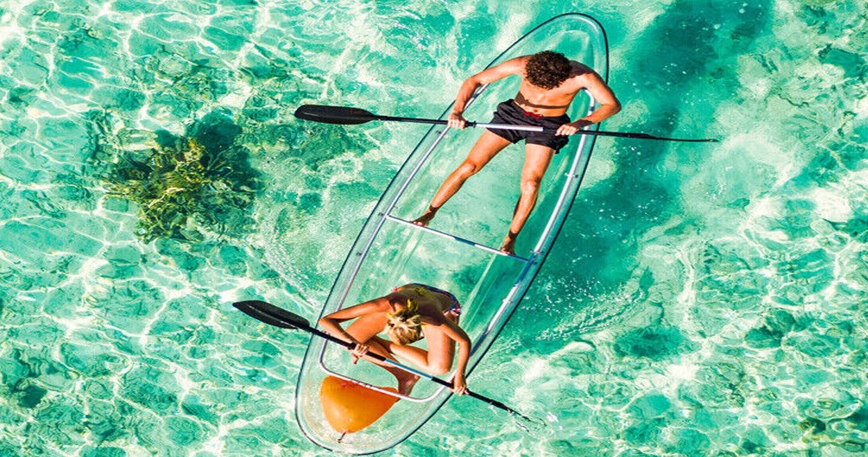 Salty Blue Clear Tandem Kayak