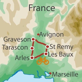 tourhub | UTracks | Provence Backroads | Tour Map