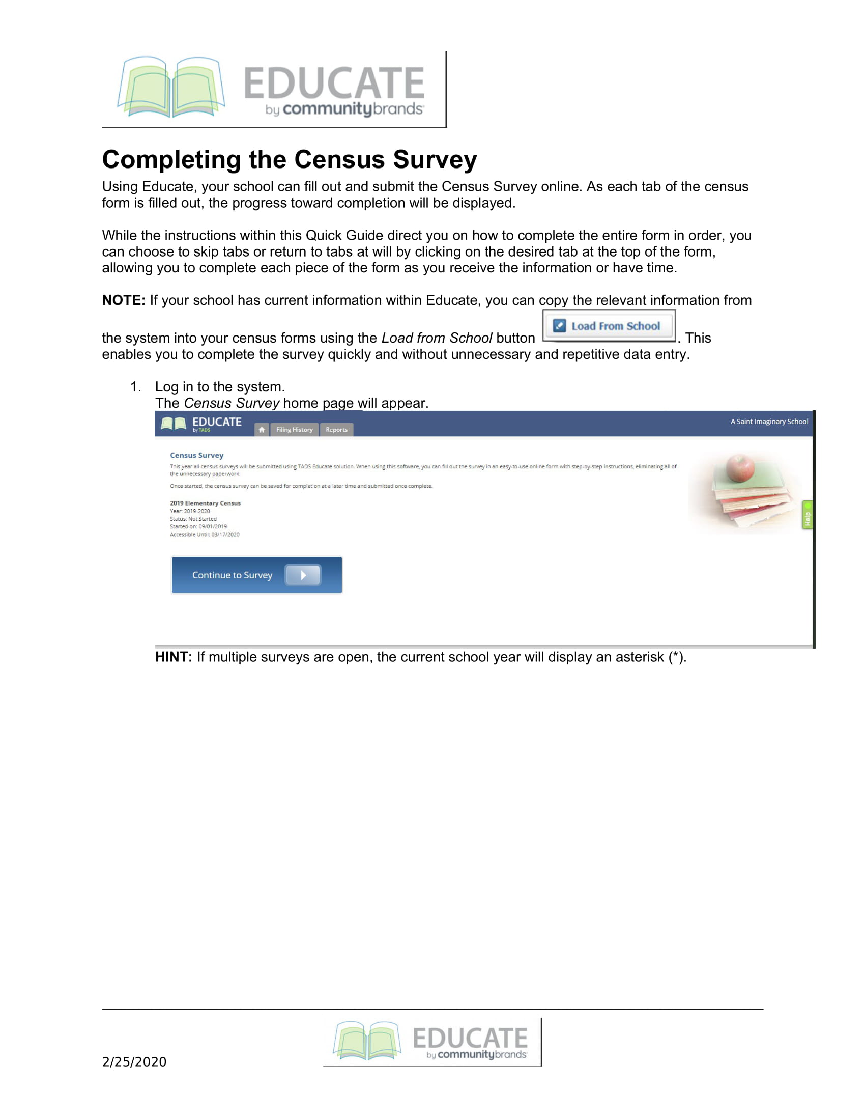 Completing the Census Survey