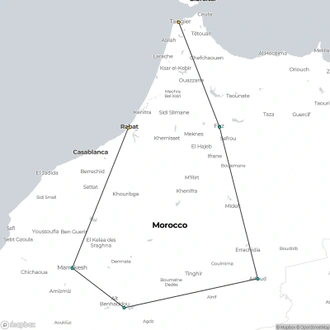 tourhub | Julia Travel | 10- Days Tour The Great Desert, Morocco | Tour Map