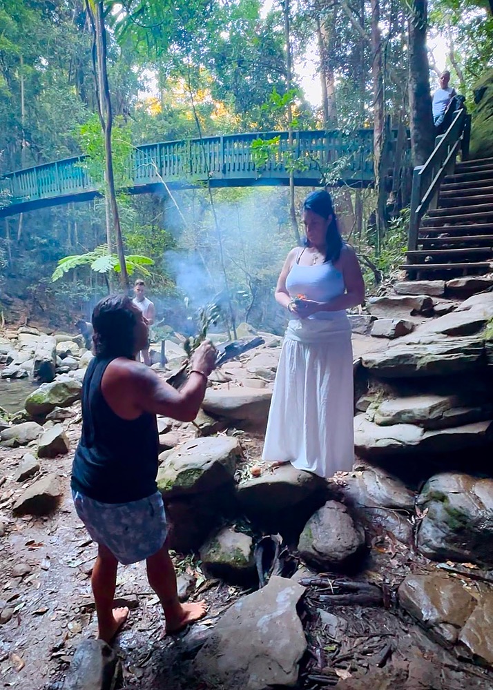 Smudging Ceremony before Entering the Birthing Cave