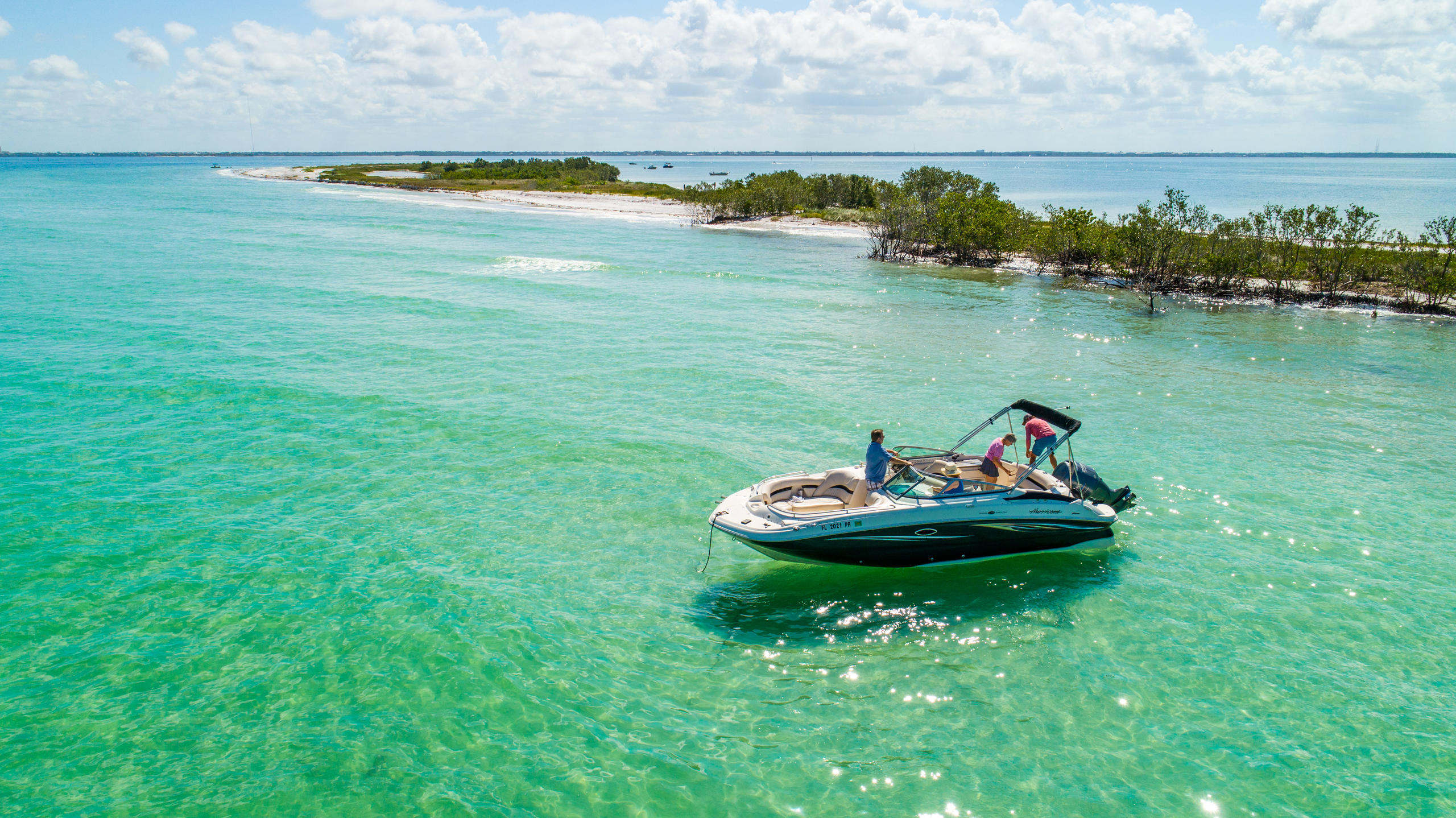 Luxury Deck Boat: Island Hopping, Dolphin Sightings, BYOB with Captain image 6