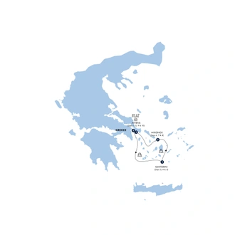 tourhub | Insight Vacations | Greek Island Hopper - Classic Group | Tour Map