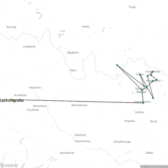 tourhub | Sherpa Expedition Teams | Everest Three High Pass Trek | Tour Map