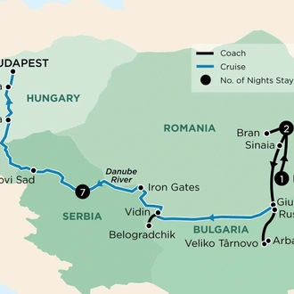 tourhub | APT | Legends of the Balkans with Transylvania | Tour Map