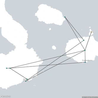 tourhub | Ecuador Galapagos Travels | 8 Days Galapagos Island Hopping in Santa Cruz and Isabela | Tour Map