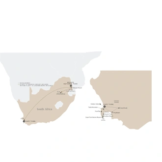 tourhub | Luxury Gold | Spectacular South Africa | Tour Map