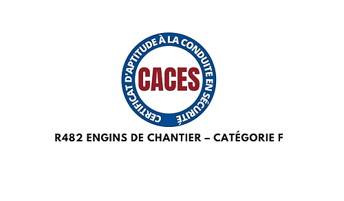 Représentation de la formation : RÉGLEMENTAIRE - CACES - R482  ENGINS DE CHANTIER – Catégorie F