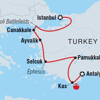 tourhub | Intrepid Travel | Essential Turkey | Tour Map