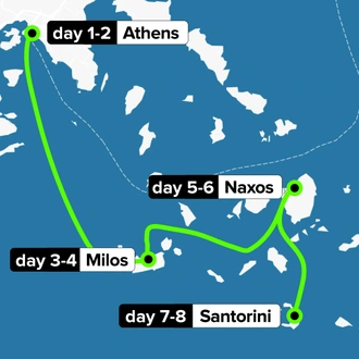 tourhub | Culture Trip | Greek Island Odyssey | Tour Map