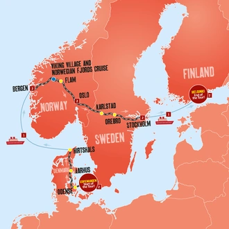 tourhub | Expat Explore Travel | Copenhagen To Helsinki | Tour Map