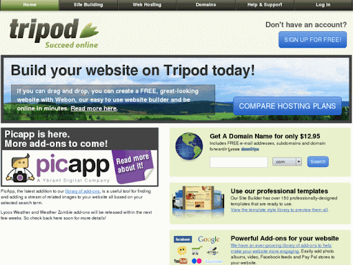 tripod first popup form