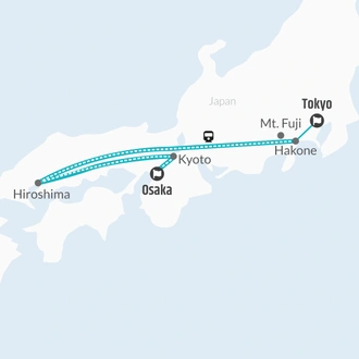 tourhub | Bamba Travel | Spirit of Japan 14D/13N | Tour Map