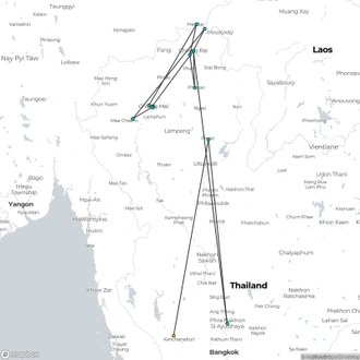 tourhub | Today Voyages | Central thailand and old Capitals - HB | Tour Map