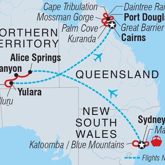 tourhub | Intrepid Travel | Best of Australia | Tour Map