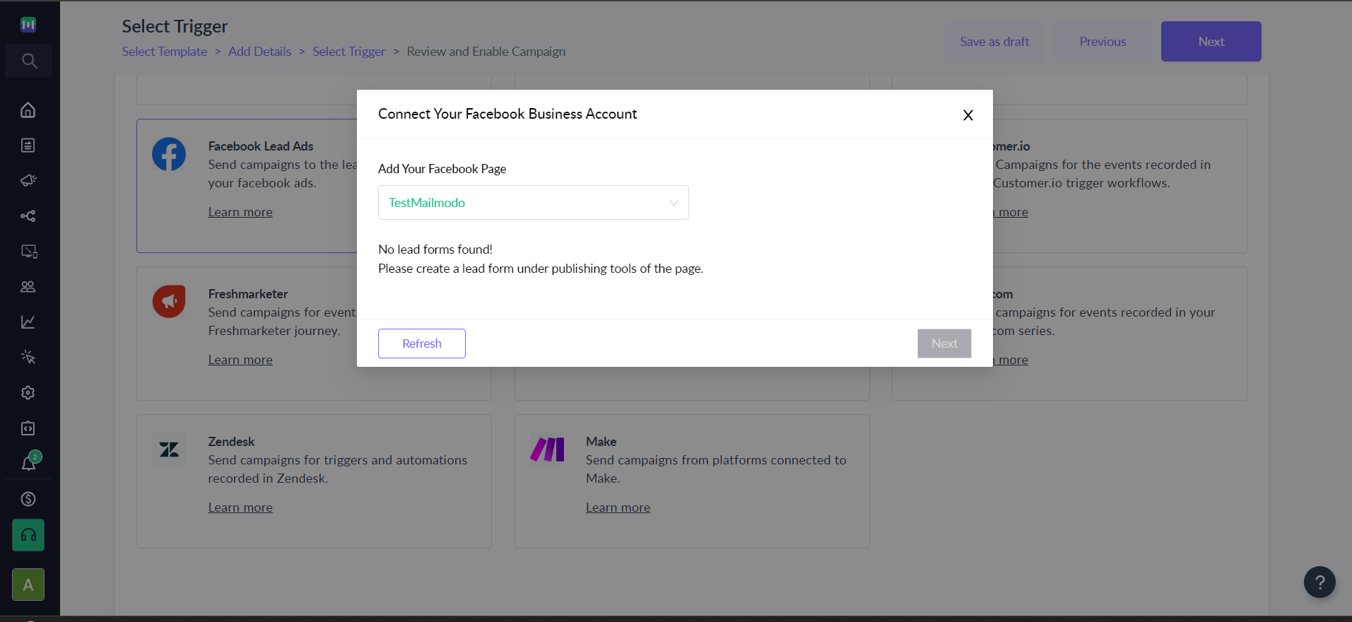 Integrate Facebook Lead Forms with Mailmodo to Trigger Campaigns