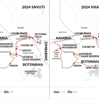 tourhub | Explore! | Botswana Wildlife Safari | Tour Map