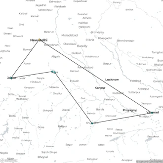 tourhub | Le Passage to India | Classical North India | Tour Map