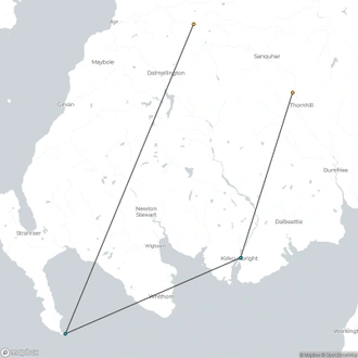 tourhub | Brightwater Holidays | Autumn Tints of Dumfries and Galloway 9624 | Tour Map