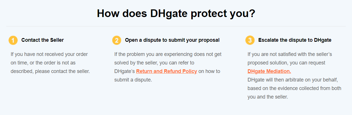 how dhgate protect you