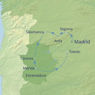 tourhub | Cox & Kings | Journey through the Heart of Spain | Tour Map