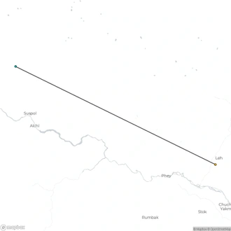 tourhub | Crooked Compass | Snow Leopard Tracking Tour | Tour Map